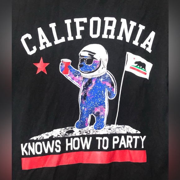 Riot Society California Knows How to Party T Shirt Medium - Picture 2 of 4